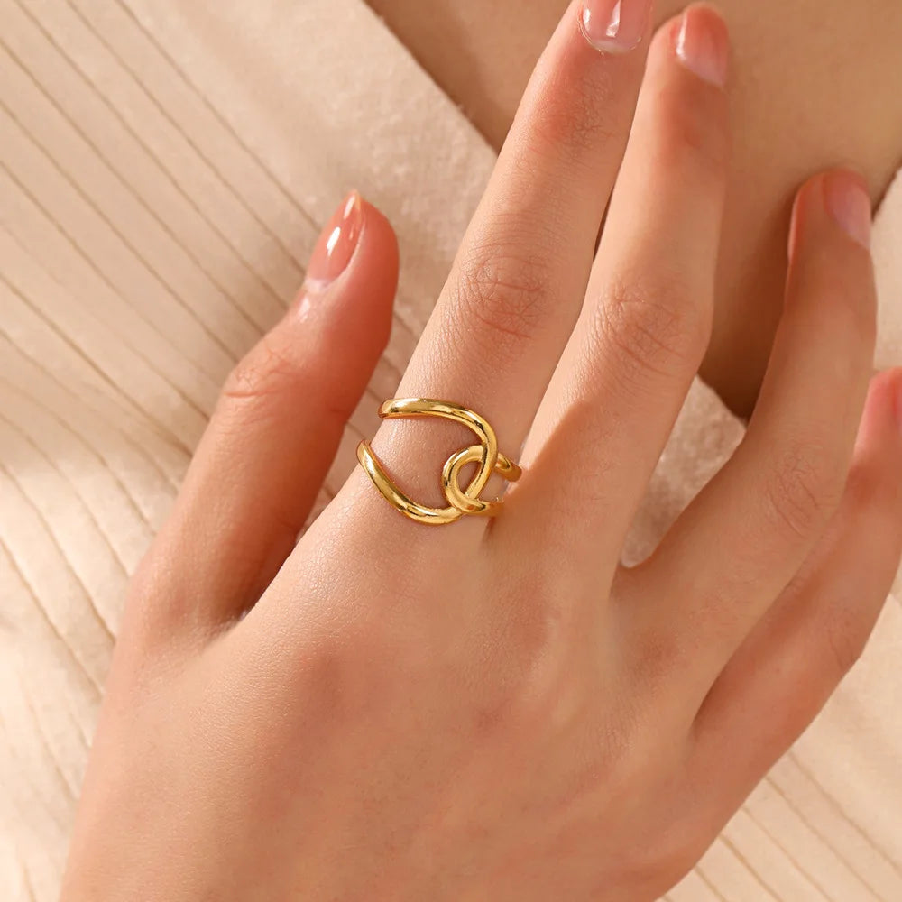 Adjustable Waterproof Gold/Silver Stainless Steel Rings